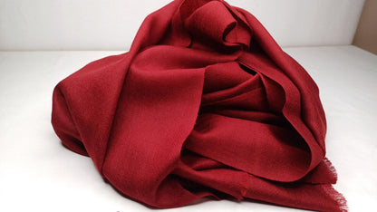 Handwoven Lightweight Soft Maroon Pure Pashmina Wool Meditation Shawl,Pashmina Wool Prayer Wrap,Himalayan Pashmina Wool Wedding Stole/Scarf
