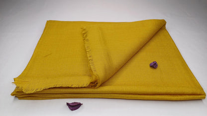 Handwoven Lightweight Soft Mustard Pure Pashmina Wool Meditation Shawl,Pashmina Wool Prayer Wrap,Himalayan Pashmina Wool Wrap/Stole/Scarf