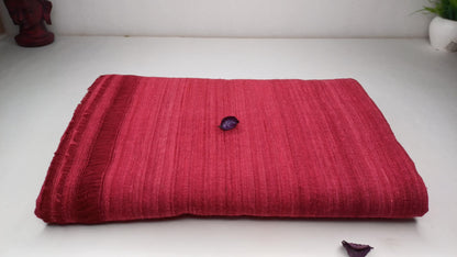 NIRVANA Large Traditional Handwoven Burgundy Tibetan Buddhist Raw Eri Silk Meditation Shawl,Tantric Meditation Wrap,Buddhist Prayer Silk Zen