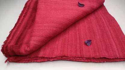 NIRVANA Large Traditional Handwoven Burgundy Tibetan Buddhist Raw Eri Silk Meditation Shawl,Tantric Meditation Wrap,Buddhist Prayer Silk Zen