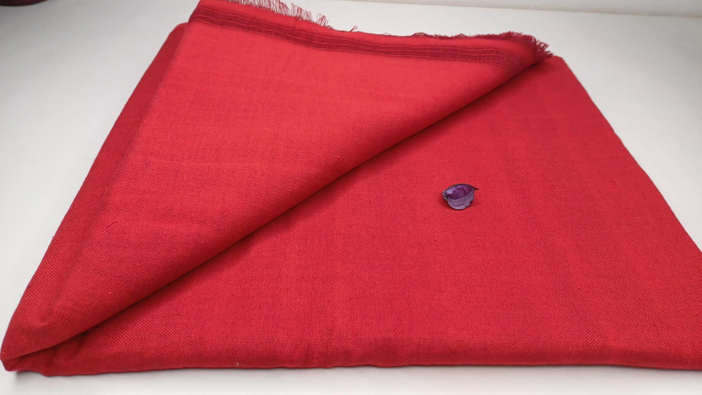 MANJUSHRI Large Handwoven Organic Cotton Maroon Tibetan Buddhist Monk Meditation Shawl,Indian Cotton Tantrik Prayer Wrap,Buddhist Prayer Zen