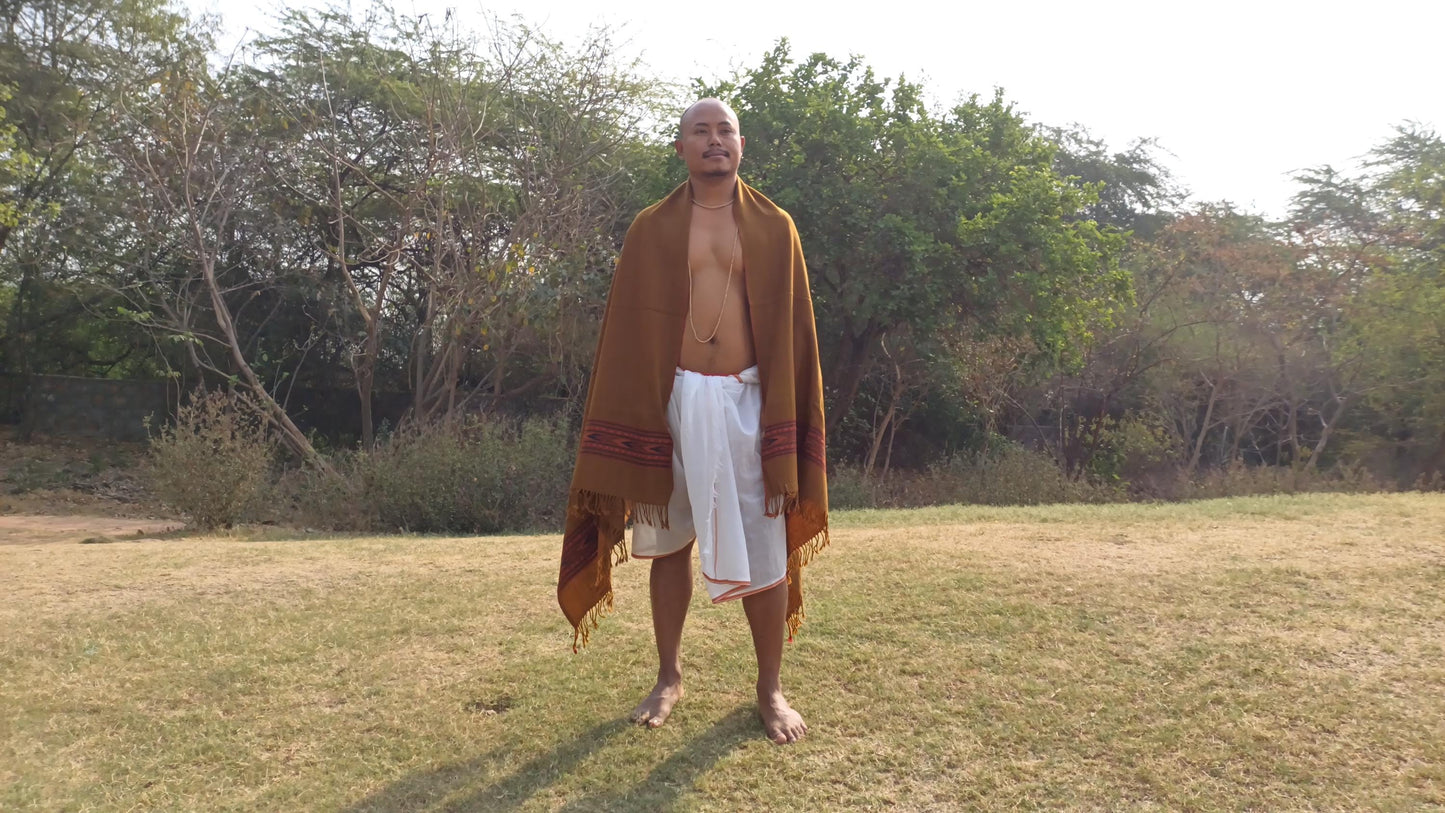 Meditation Shawl,Prayer Scarf,Himalayan Wool,Yoga Blanket,Buddhist Tibetan Shawl,Handmade Shawl,Ethnic Wrap,Meditation blanket,Woolen fabric