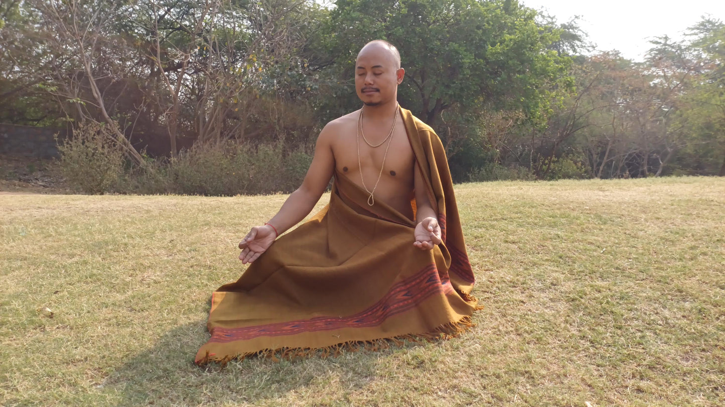 Meditation Shawl,Prayer Scarf,Himalayan Wool,Yoga Blanket,Buddhist Tibetan Shawl,Handmade Shawl,Ethnic Wrap,Meditation blanket,Woolen fabric