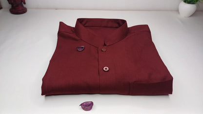 Layman Cotton Burgundy Tibetan Buddhist Meditation Robe Set,Shirt/Wrap Buddhist Prayer Suit,Zen Meditation Clothing,Spiritual Temple Costume