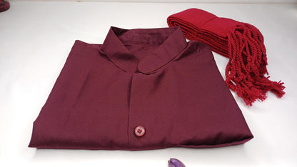 3 Piece Tailored Organic Cotton Authentic Theraveda Buddhist Monk Monastic Robe Set,Kasaya Monastic Prayer/Meditation/Spiritual Cloth Set