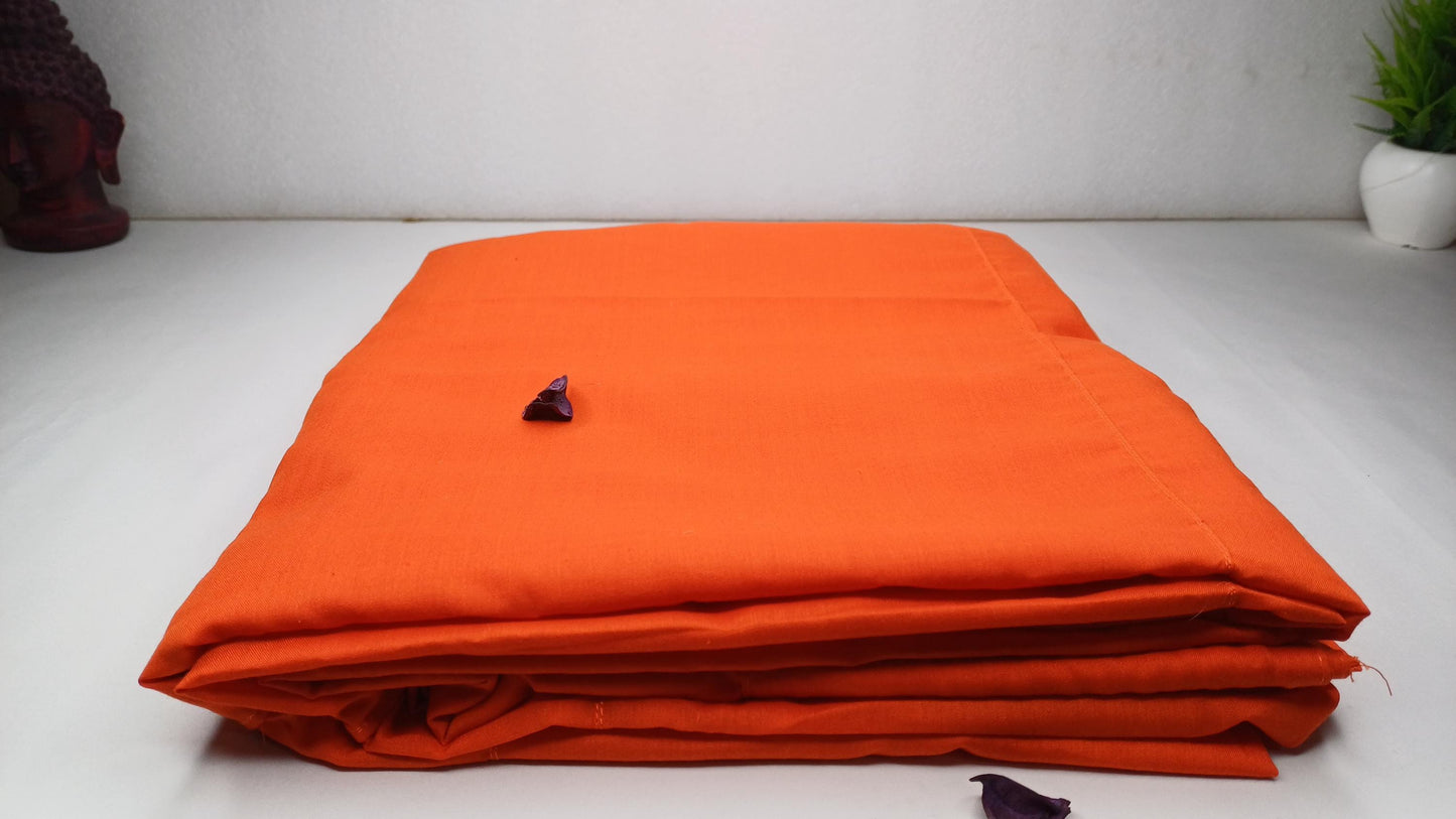 Four Piece Tailored Organic Cotton Authentic Theraveda Buddhist Monk Monastic Robe Set,Kasaya Monastic Prayer/Meditation/Spiritual Cloth Set
