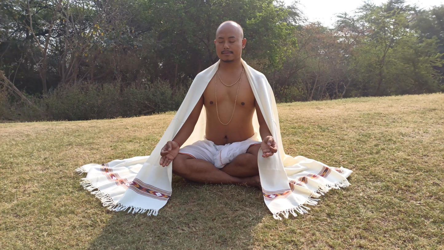 Indian Meditation Shawl,Prayer Scarf,Himalayan Wool,Yoga Blanket,Buddhist,Handwoven  shawl,Indian Ethnic Wrap