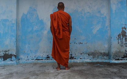 One Piece HandTailored Organic Cotton Authentic Buddhist Monk Monastic Robe,Kasaya Buddhist Monk Prayer/Meditation/Spiritual Cloth,Monk Gift