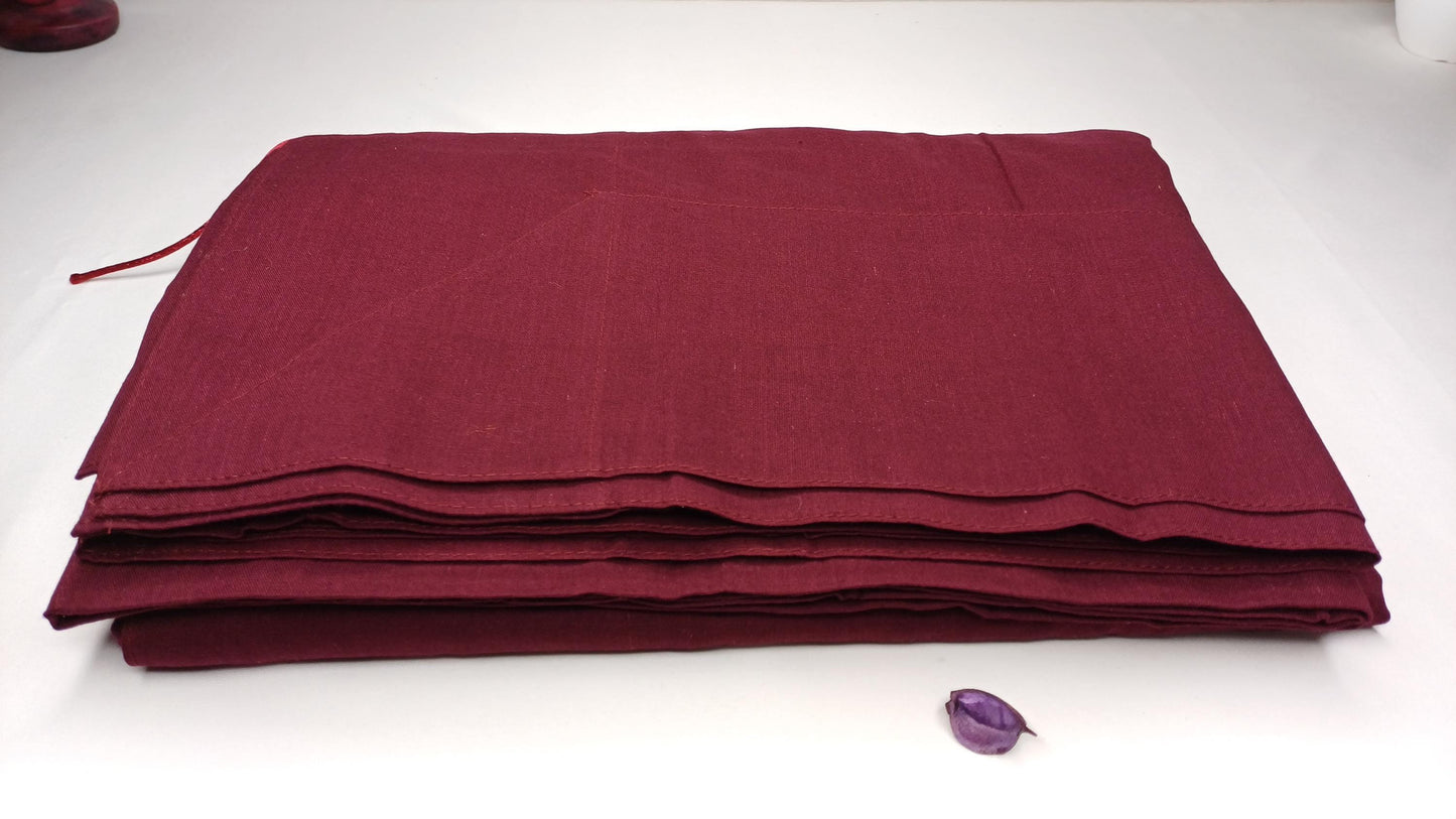 6 Piece Complete Tailored Organic Cotton Theraveda Buddhist Monk Monastic Robe Set,Kasaya Monastic Prayer/Meditation/Spiritual Cloth Set