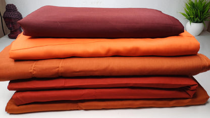 6 Piece Complete Tailored Organic Cotton Theraveda Buddhist Monk Monastic Robe Set,Kasaya Monastic Prayer/Meditation/Spiritual Cloth Set