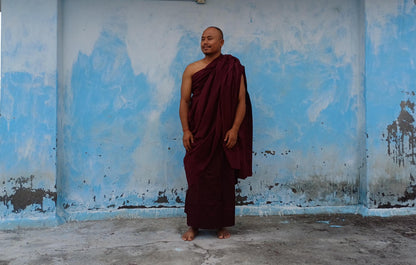 6 Piece Tailored Organic Cotton Complete Theraveda Buddhist Monk Monastic Robe Set,Kasaya Monastic Prayer/Meditation/Spiritual Cloth Set
