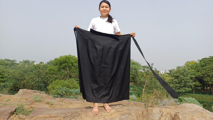 Layman Unisex Tibetan Buddhist Meditation Skirt,Tibetan Half Chuba Wrap-Around Cotton Meditation Cloth,Monastery Style Spiritual Lower Robe