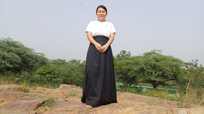 Layman Unisex Tibetan Buddhist Meditation Skirt,Tibetan Half Chuba Wrap-Around Cotton Meditation Cloth,Monastery Style Spiritual Lower Robe