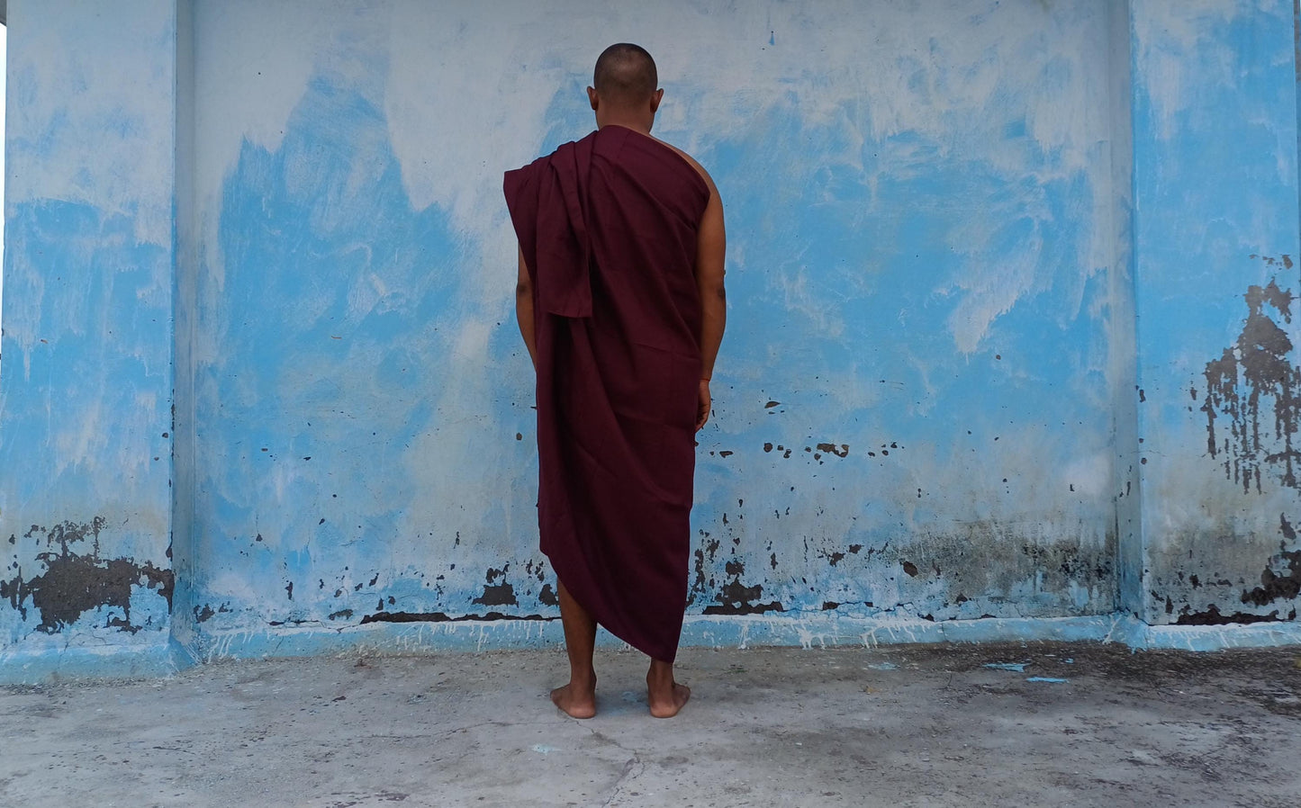One Piece HandTailored Organic Cotton Authentic Buddhist Monk Monastic Robe,Kasaya Buddhist Monk Prayer/Meditation/Spiritual Cloth,Monk Gift