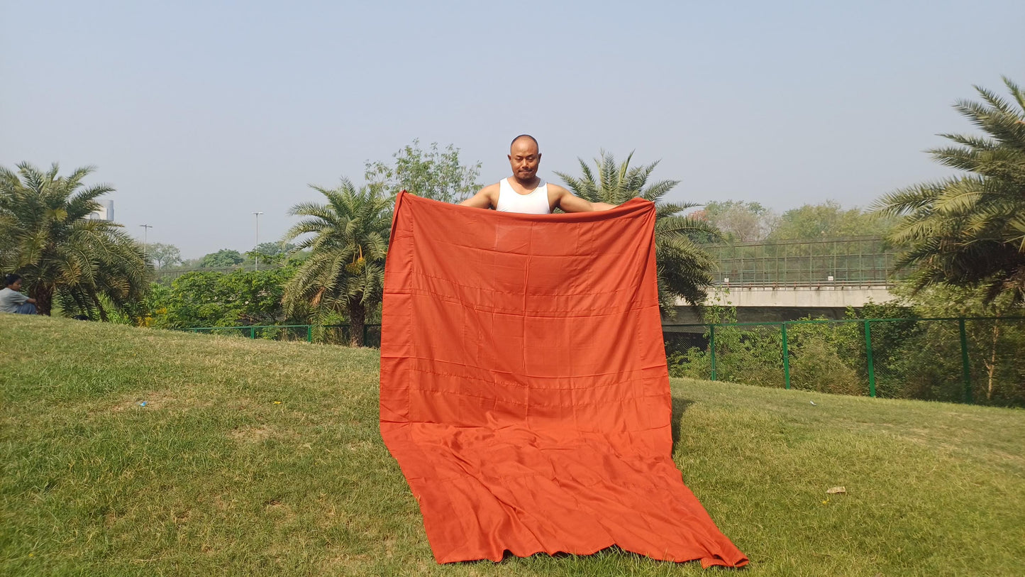 One Piece HandTailored Organic Cotton Authentic Buddhist Monk Monastic Robe,Kasaya Buddhist Monk Prayer/Meditation/Spiritual Cloth,Monk Gift