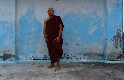 One Piece HandTailored Organic Cotton Authentic Buddhist Monk Monastic Robe,Kasaya Buddhist Monk Prayer/Meditation/Spiritual Cloth,Monk Gift
