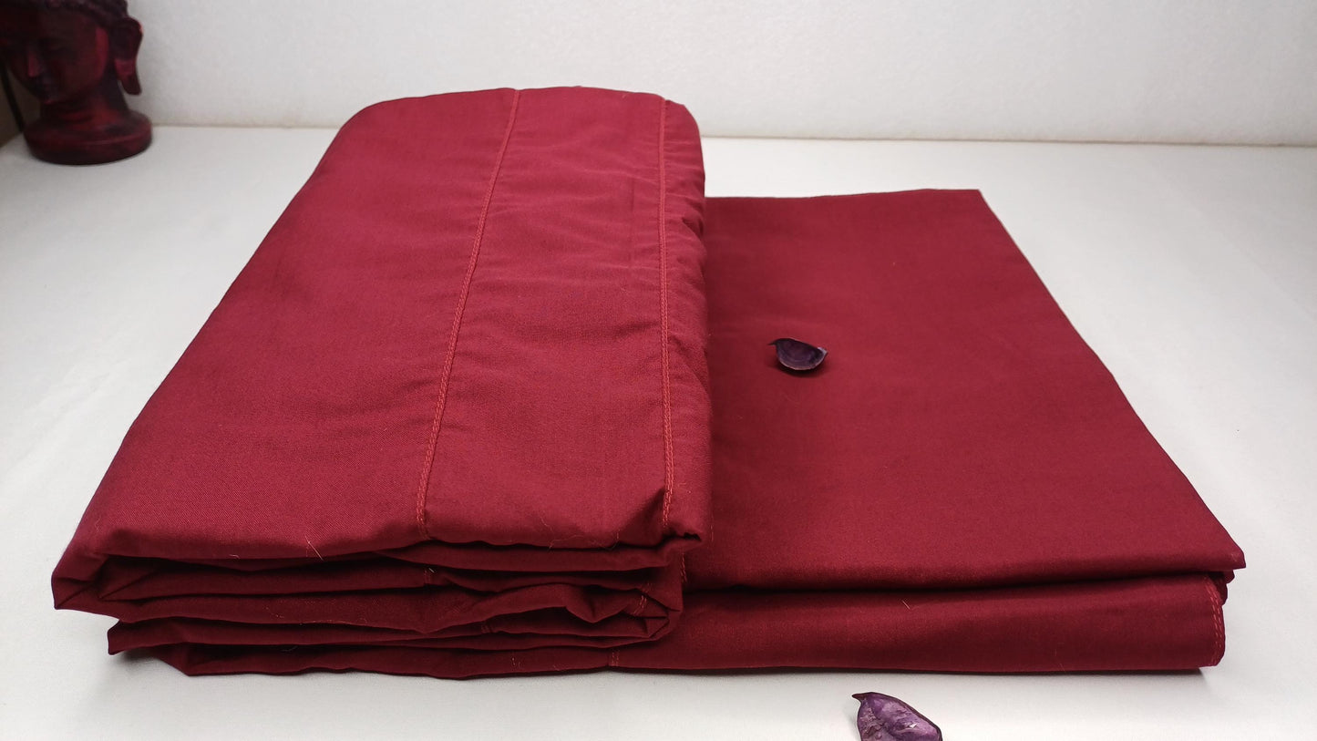 6 Piece Tailored Organic Cotton Complete Theraveda Buddhist Monk Monastic Robe Set,Kasaya Monastic Prayer/Meditation/Spiritual Cloth Set