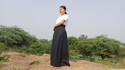 Layman Unisex Tibetan Buddhist Meditation Skirt,Tibetan Half Chuba Wrap-Around Cotton Meditation Cloth,Monastery Style Spiritual Lower Robe