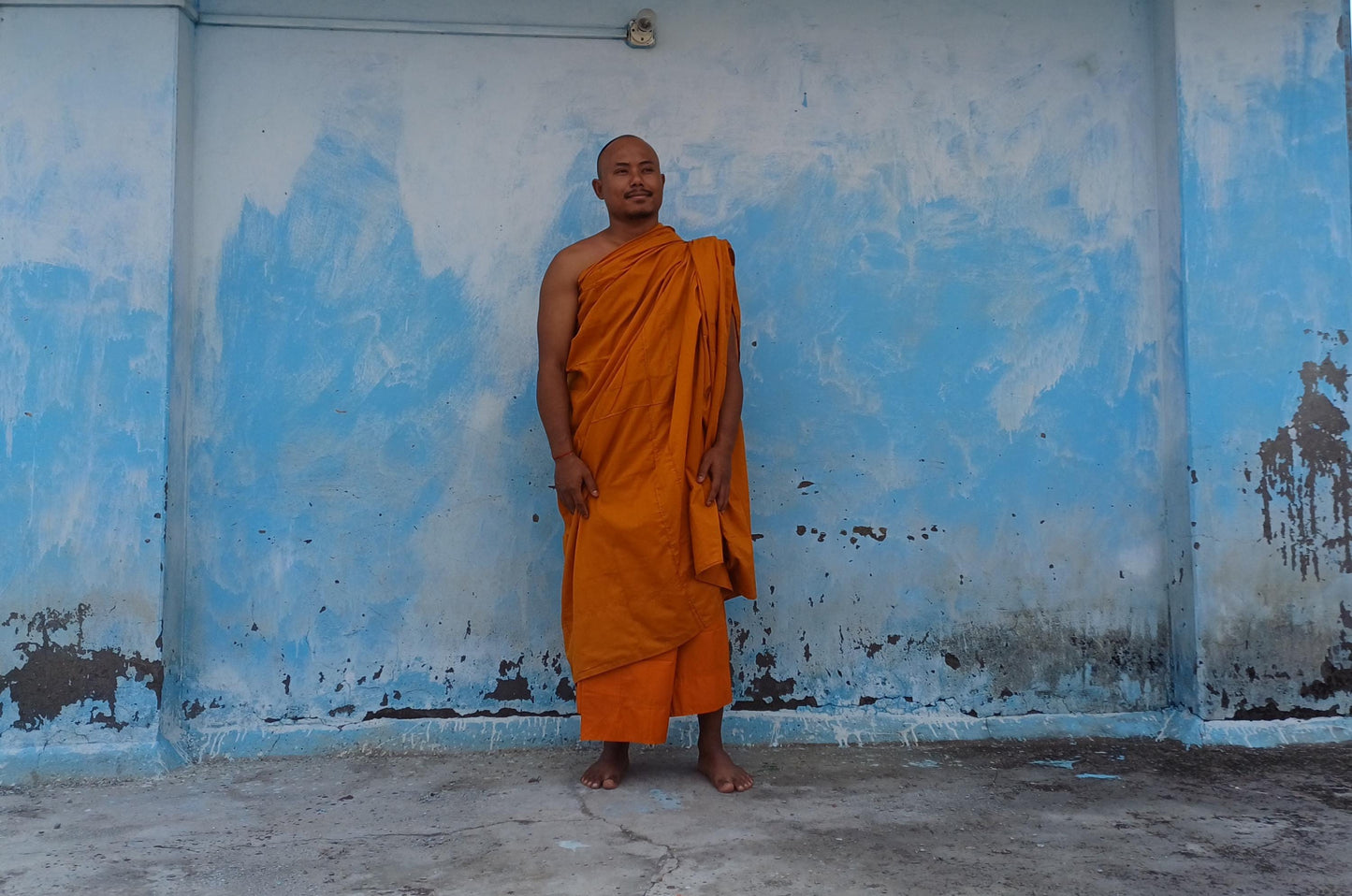 One Piece HandTailored Organic Cotton Authentic Buddhist Monk Monastic Robe,Kasaya Buddhist Monk Prayer/Meditation/Spiritual Cloth,Monk Gift