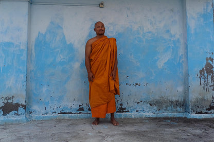One Piece HandTailored Organic Cotton Authentic Buddhist Monk Monastic Robe,Kasaya Buddhist Monk Prayer/Meditation/Spiritual Cloth,Monk Gift