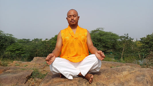Sleeveless Pure Cotton Traditional Tibetan Buddhist Prayer Yogi Shirt,Ethnic Tibetan Meditation Shirt,Tibetan Buddhist Tantrik Prayer Shirt