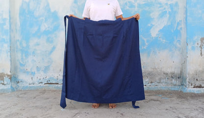 Layman Unisex Tibetan Buddhist Meditation Skirt,Tibetan Half Chuba Wrap-Around Cotton Meditation Cloth,Monastery Style Spiritual Lower Robe