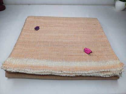 PEACE SILK Traditional Handspun/Handwoven Non-Violent Pure Raw Eri Silk Meditation Shawl/Scarf,Ethical Silk Tantrik Buddhist Prayer Wrap/Zen