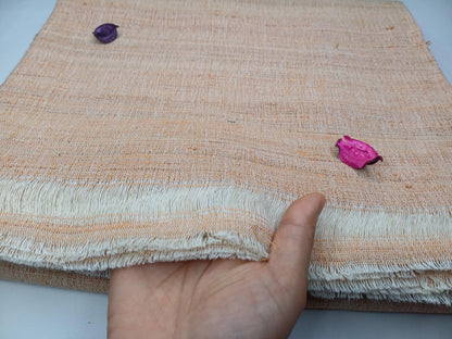 PEACE SILK Traditional Handspun/Handwoven Non-Violent Pure Raw Eri Silk Meditation Shawl/Scarf,Ethical Silk Tantrik Buddhist Prayer Wrap/Zen