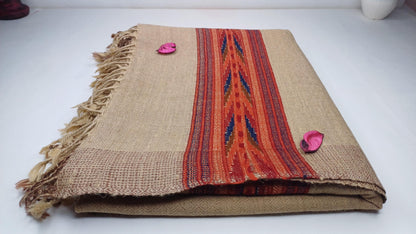 Handwoven Ethical Pure Himalayan Yak Wool Meditation Shawl,Indian Wool Prayer Scarf,Yak Wool Blanket,Ethnic Indian Wrap,Yak Meditation Wrap