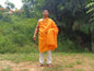 X-Large Handwoven Pure Organic Cotton  Orange Tibetan Buddhist Monk Meditation Shawl,Indian Cotton Tantrik Wrap,Tibetan Buddhist Prayer Zen