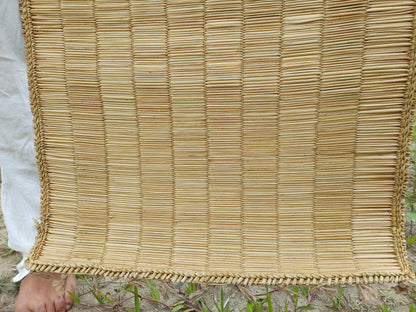 Artisan Handwoven Organic Cotton  Meditation Rug,Handwoven Meditation Floor Mat,Indian Handloomed Rug,Cotton Prayer Mat,Natural Fibre Rug