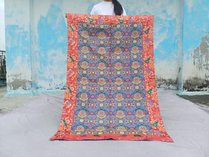 Handmade Multi-Color Tibetan Buddhist Ashtamangala Budha Silk Brocade Tibetan Altar/Shrine Table Cloth,Zen Buddhist Tibetan Table Runner