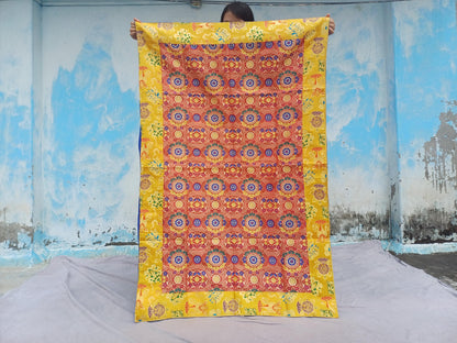 Handmade Multi-Color Tibetan Buddhist Ashtamangala Budha Silk Brocade Tibetan Altar/Shrine Table Cloth,Zen Buddhist Tibetan Table Runner