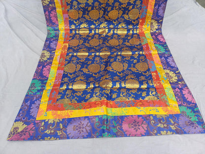 Handmade Multi-Color Tibetan Buddhist Ashtamangala Budha Silk Brocade Tibetan Altar/Shrine Table Cloth,Zen Buddhist Tibetan Table Runner