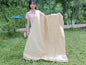 DAKINI Large Handwoven Pure Organic Cotton Cream Color Tibetan Buddhist Meditation Shawl,Indian Khadi Cotton Tantrik Wrap,Buddhis Prayer Zen