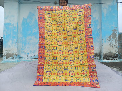 Handmade Multi-Color Tibetan Buddhist Ashtamangala Budha Silk Brocade Tibetan Altar/Shrine Table Cloth,Zen Buddhist Tibetan Table Runner