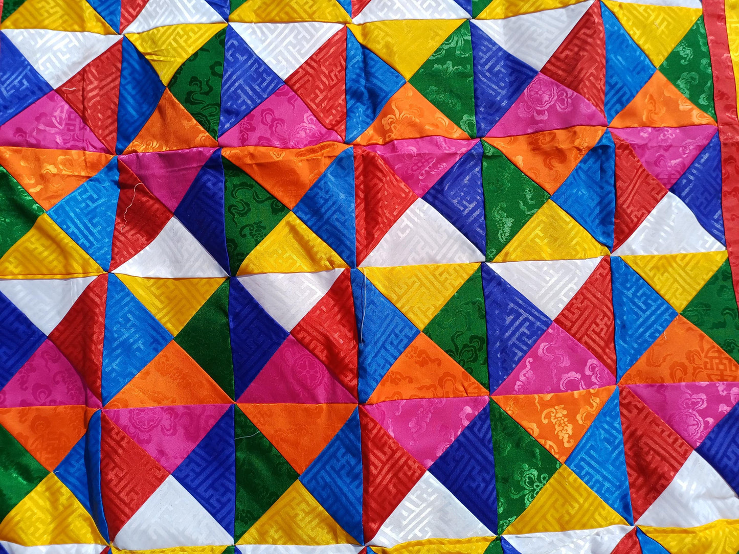 Handmade Multi-Color Tibetan Buddhist Ashtamangala Budha Silk Brocade Tibetan Altar/Shrine Table Cloth,Zen Buddhist Tibetan Table Runner