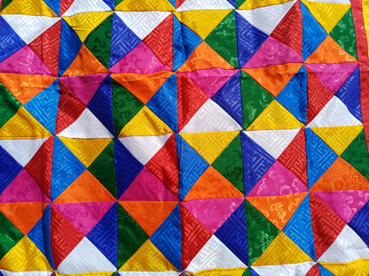 Handmade Multi-Color Tibetan Buddhist Ashtamangala Budha Silk Brocade Tibetan Altar/Shrine Table Cloth,Zen Buddhist Tibetan Table Runner