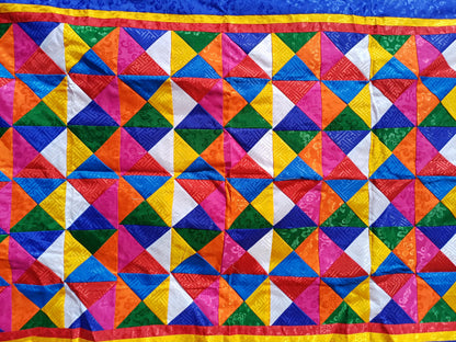 Handmade Multi-Color Tibetan Buddhist Ashtamangala Budha Silk Brocade Tibetan Altar/Shrine Table Cloth,Zen Buddhist Tibetan Table Runner
