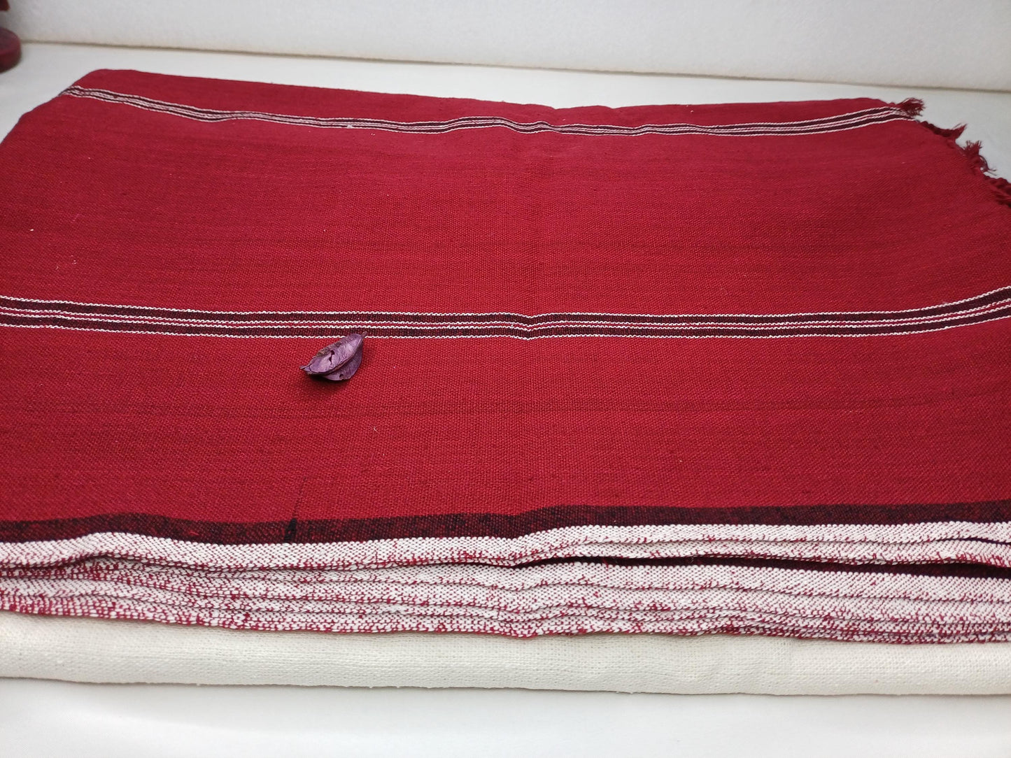 TANTRIK X-Large Traditional Handwoven Tibetan Buddhist Pure Raw Eri Silk Meditation Shawl,Buddhist Silk Zen,Ngakpa Tantrik Meditation Wrap
