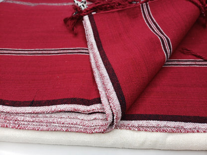 TANTRIK X-Large Traditional Handwoven Tibetan Buddhist Pure Raw Eri Silk Meditation Shawl,Buddhist Silk Zen,Ngakpa Tantrik Meditation Wrap