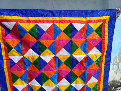 Handmade Multi-Color Tibetan Buddhist Ashtamangala Budha Silk Brocade Tibetan Altar/Shrine Table Cloth,Zen Buddhist Tibetan Table Runner