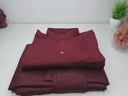 Layman Cotton Burgundy Tibetan Buddhist Meditation Robe Set,Shirt/Wrap Buddhist Prayer Suit,Zen Meditation Clothing,Spiritual Temple Costume