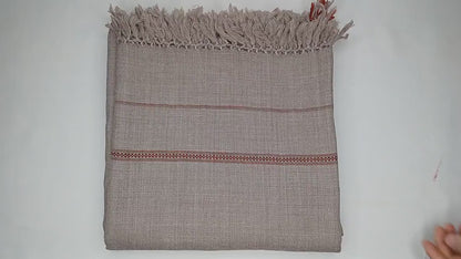 YOGESH Handwoven Brown Pure Himalayan Sheep Wool Meditation Shawl,Himalayan Prayer Blanket,Kullu Shawl,Ethnic Indian Shawl,Wool Prayer Wrap