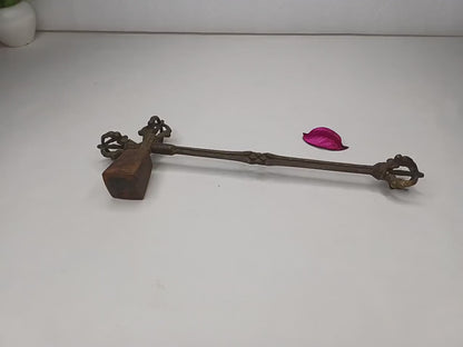 Antique Rare Authentic Gandhara Art Handmade Tibetan Buddhist Ritual Implement-Vajra Hammer,Sacred Buddhist Tantric Hammer,Buddhist Artifact