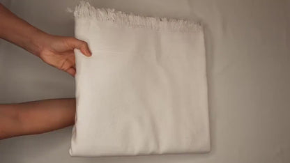 Iyengar Yoga White khadi Cotton Blanket With Iyenger Wall Ropes,Pune Yoga Blanket,Blanket for restorative yoga,Thick Cotton Meditation Shawl