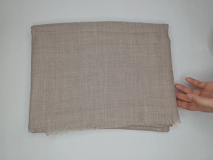 Handwoven Lightweight Grey  Pure Pashmina Wool Meditation Shawl,Pashmina Wool Prayer Wrap,Himalayan Cashmere Stole/Scarf,Pashmina Wool Wrap