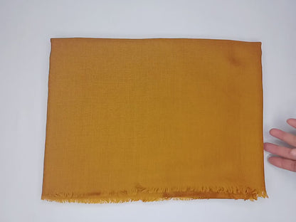 Handwoven Lightweight Saffron Pure Pashmina Wool Meditation Shawl,Pashmina Wool Prayer Wrap,Himalayan Cashmere StoleScarf,Pashmina Wool Wrap