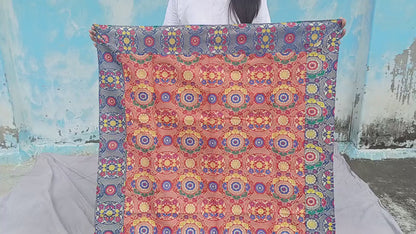 Handmade Multi-Color Tibetan Buddhist Ashtamangala Budha Silk Brocade Tibetan Altar/Shrine Table Cloth,Zen Buddhist Tibetan Table Runner