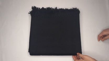 ATMAN X-Large Thick Black Color Handwoven Pure Himalayan Yak Wool Meditation Blanket,Tibetan Yak Wool Wrap,Tibetan Yak Wool Prayer Blanket